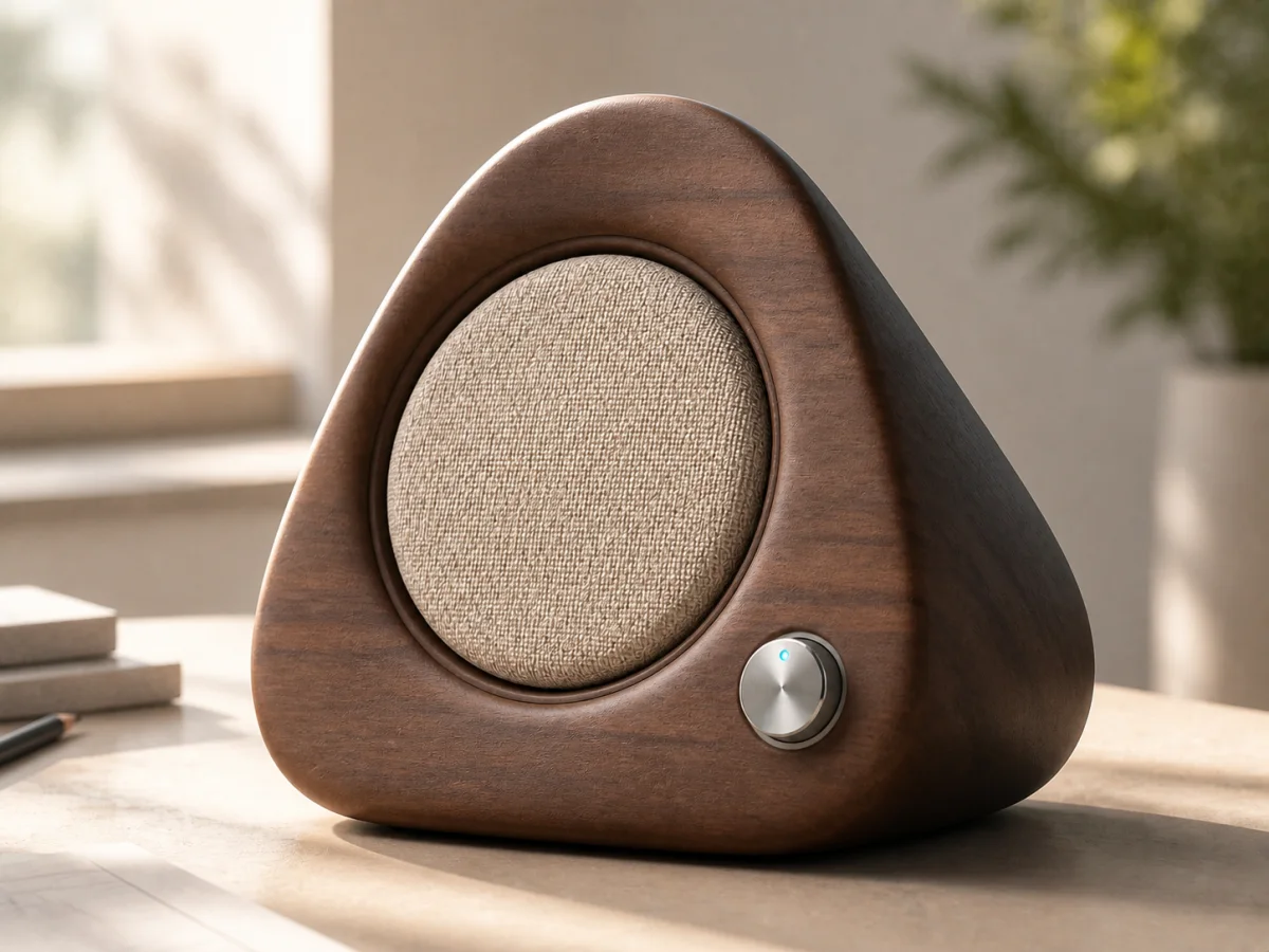 Soft launch AI render of the speaker concept